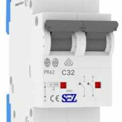 Двополюсний автомат SEZ 62 C 32А 2P (PR62C32A)