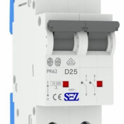 Двополюсний автомат SEZ 62 D 25А 2P (PR62D25А)