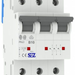 Триполюсний автомат SEZ 63 B 10А 3P (PR63B10А)