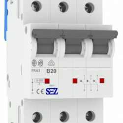 Триполюсний автомат SEZ 63 B 20А 3P (PR63B20А)