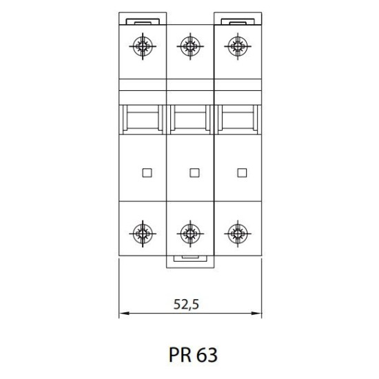 Триполюсний автомат SEZ 63 B 2А 3P (PR63B2А)