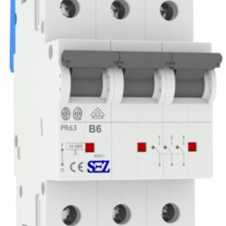 Триполюсний автомат SEZ 63 B 6А 3P (PR63B6А)