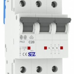 Триполюсний автомат SEZ 63 C 20А 3P (PR63C20А)