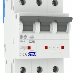 Триполюсний автомат SEZ 63 C 25А 3P (PR63C25А)