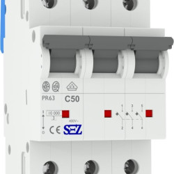 Триполюсний автомат SEZ 63 C 50А 3P (PR63C50А)