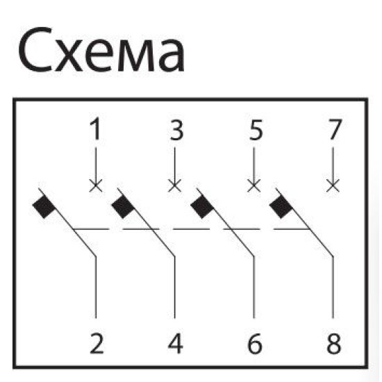 Чотирьохполюсний автомат SEZ 64 C 25А 4P (PR64C25А)