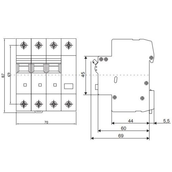 Диф автомат SEZ PFI4 C 25A/0,03A (PFI4C_25A/0,03A)