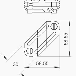 Діагональний з'єднувач OBO Bettermann (5312906) 250 FT (40-60 мкм)