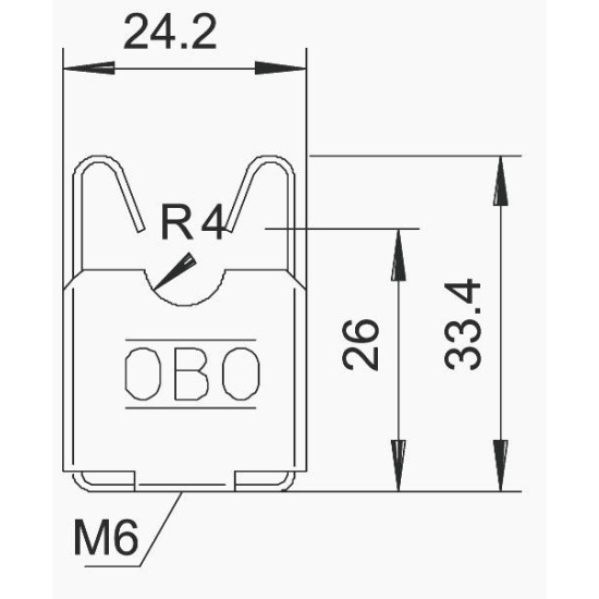 Кронштейн для дроту OBO Bettermann (5207339) 177 20 VA M6 з нержавіючої сталі
