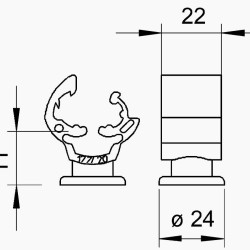 Кронштейн для дроту OBO Bettermann (5207444) 177 20 M8 з поліаміду