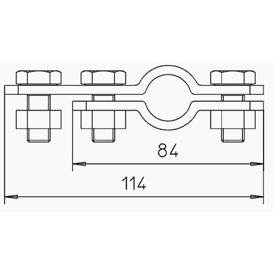 З'єднувач OBO Bettermann (5001366) Rd8-10 FL40 до заземлення шпильки OMEX D = 20мм VA з нержавіючої сталі