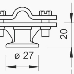Фасадний тримач катанки OBO Bettermann (5229960) 113 Z8-10 FT (40-60 мкм)