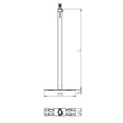 Ізоляційний тримач OBO Bettermann (5408852) із змінною довжиною ISAV1000W із склопластику