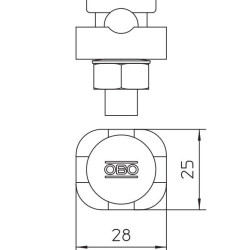 Контактний болт OBO Bettermann (5304105) 5001 DIN-FT FT (40-60 мкм)