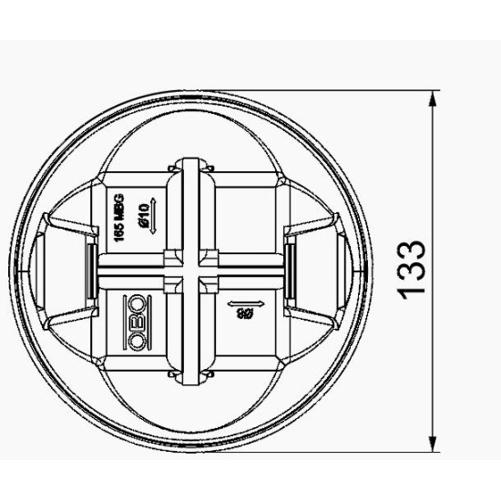 Тримач провідника для плоского даху OBO Bettermann (5218700) 165 MBG-8-10 із поліаміду
