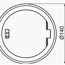Кришка лючка у фальшпідлогу OBO Bettermann (7408852) GES R2 CuZn з блокуванням IP66