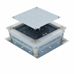 Монтажна коробка для наливної підлоги OBO Bettermann (7410043) UZD250-3/367x410мм (h=115-170мм) з оцинкованої сталі