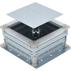 Монтажна коробка для наливної підлоги OBO Bettermann (7410052) UZD250-3/367x410мм (h=165-220мм) з оцинкованої сталі