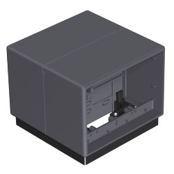 Підлоговий розетковий бокс OBO Bettermann (7408288) T4B на 4 пости 45x45 із сірого пластику
