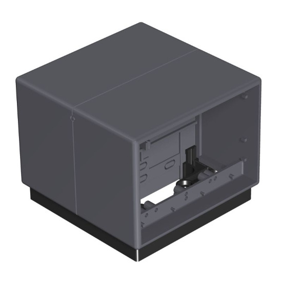 Підлоговий розетковий бокс OBO Bettermann (7408288) T4B на 4 пости 45x45 із сірого пластику