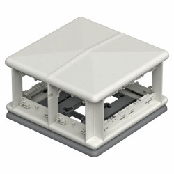 Підлоговий розетковий бокс OBO Bettermann (7408498) T8NL на 10 постів 45x45