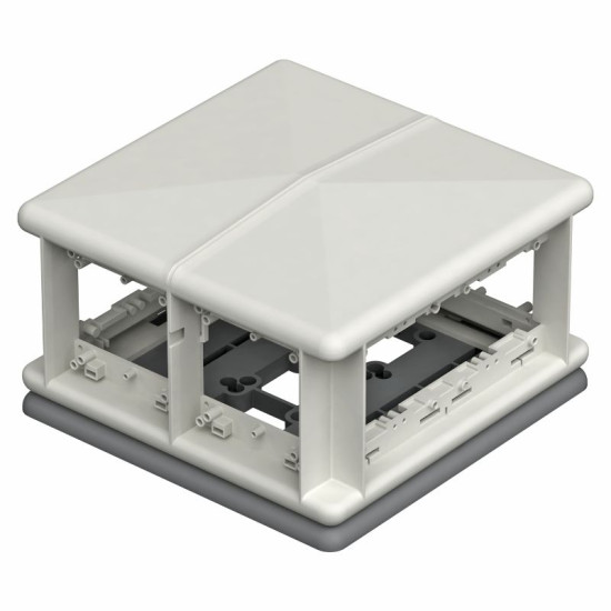 Підлоговий розетковий бокс OBO Bettermann (7408498) T8NL на 10 постів 45x45