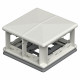 Підлоговий розетковий бокс OBO Bettermann (7408498) T8NL на 10 постів 45x45