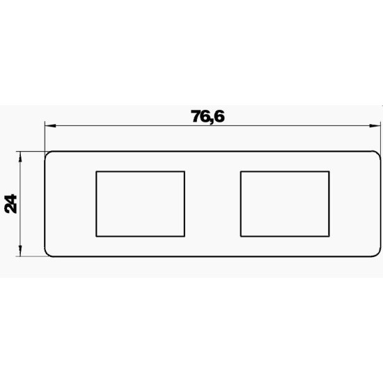 Рамка-супорт із нержавіючої сталі OBO Bettermann (7408701) MPMT45 2x RJ45 тип A Keystone для підлогового лючка