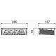 Висувний розетковий блок OBO Bettermann (6116806) з кришкою на 3 розетки 2р+E 250V AC+2 RJ45 Cat.6 кабель 3м з нержавіючої сталі
