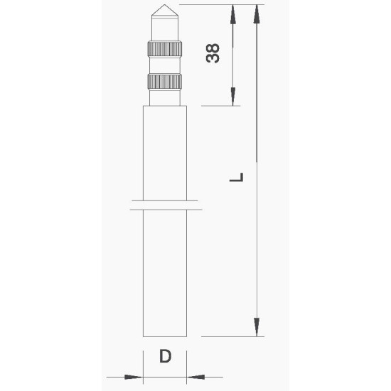 Шпилька заземлення OBO Bettermann (5000750) 20мм ST FT 1,5м FT (40-60 мкм)