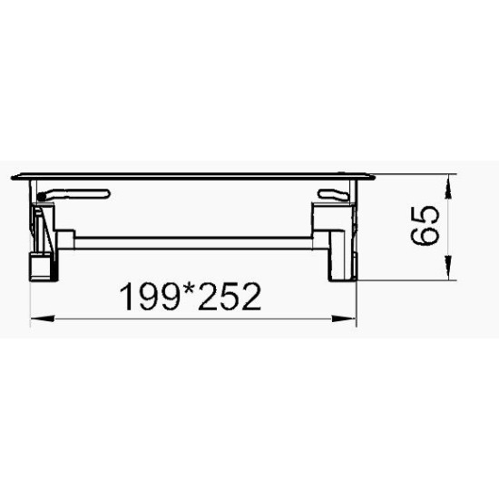 Розетковий люк OBO Bettermann (7405321) GES6 на 9 постів 45x45 199х252мм з блокуванням кришки (додатково 3х UT3)