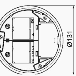 Розетковий супорт OBO Bettermann (7408838) MT R2 для люка GES R2 на 2 посади 45x45+додатково 2 RJ45 h=85мм для люка для підлоги