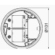 Розетковий супорт OBO Bettermann (7408838) MT R2 для люка GES R2 на 2 посади 45x45+додатково 2 RJ45 h=85мм для люка для підлоги