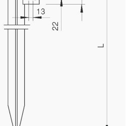 Шпилька заземлення OBO Bettermann (5003016) L = 1,5 м Ft (40-60 мкм)