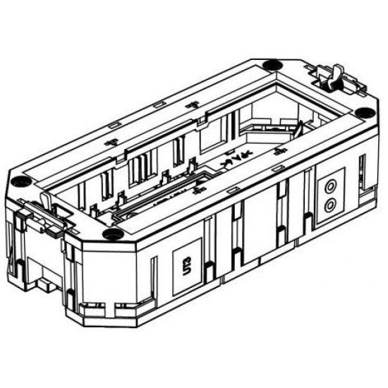 Супорт для підлогової коробки OBO Bettermann (7408723) UT3 під установку 3x modul45 L = 165мм для підлогової коробки