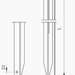Шпилька заземлення OBO Bettermann (5003318) L = 3м + штаб L = 2 м Ft (40-60 мкм)