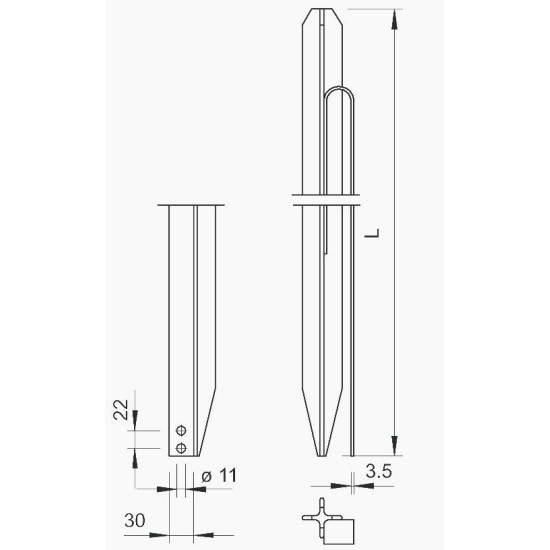 Шпилька заземлення OBO Bettermann (5003318) L = 3м + штаб L = 2 м Ft (40-60 мкм)