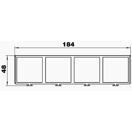 Супорт-рамка для лючка на підлогу OBO Bettermann (7408670) MT45V під установку 4x modul45 L=184мм