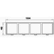 Супорт-рамка для лючка на підлогу OBO Bettermann (7408670) MT45V під установку 4x modul45 L=184мм