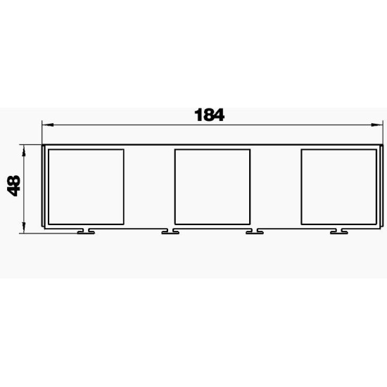 Супорт-рамка для лючка на підлогу OBO Bettermann (7408672) MT45V під установку 3x modul45 L=184мм