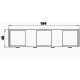 Супорт-рамка для лючка на підлогу OBO Bettermann (7408672) MT45V під установку 3x modul45 L=184мм