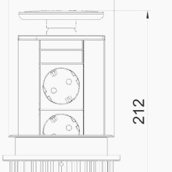 Анодований висувний блок OBO Bettermann (6116854) на 2 місця 2р+E 250V AC кабель 3м