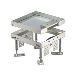 Касетна рамка лючка на підлогу OBO Bettermann (7409208) RKSN2 4 на 6 постів 45x45 199х199мм зі штангами h=105-150мм з нержавіючої сталі