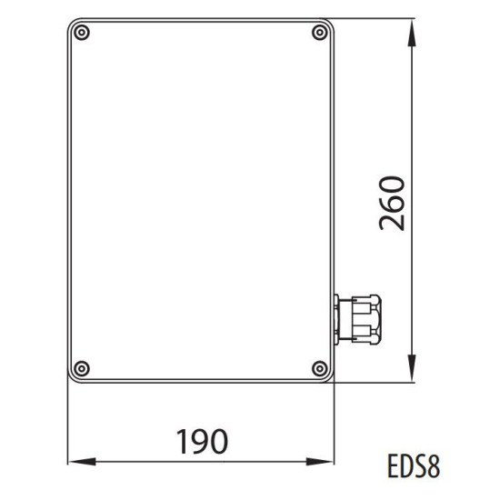 Будівельний щиток живлення ETI 004483251 з роз'ємами EDS8 2-2/1-5 32 (Роз'єм 32A/5P-1 Schuko-2 АВ: C16/1-1 C32/3-1)