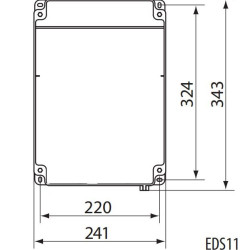 Будівельний щиток живлення ETI 004483308 з роз'ємами EDS11 7-2 16 16 (Schuko-7 АВ: C16/1-7)