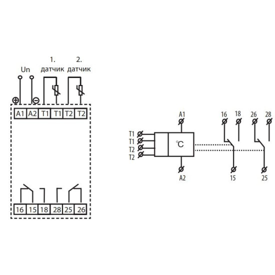 Термореле ETI 002471814 TER-4 230V (2x16A AC1)
