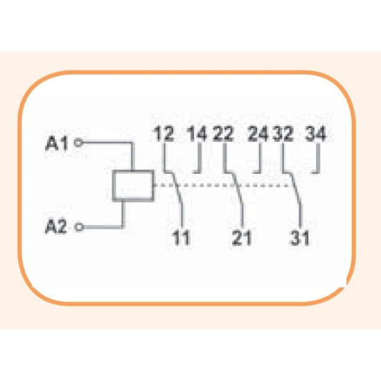 Проміжне реле ETI 002471202 VS316K 230V АС (3x16A AC1)