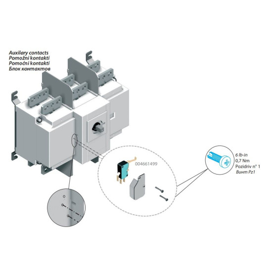 Блок контактів ETI 004661499 LBS-PS11 (NO+NC для LBS 160-3200А)