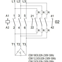 Контактор ETI 004643816 CEM CK 10.02N (10 кВАр 400-440V)