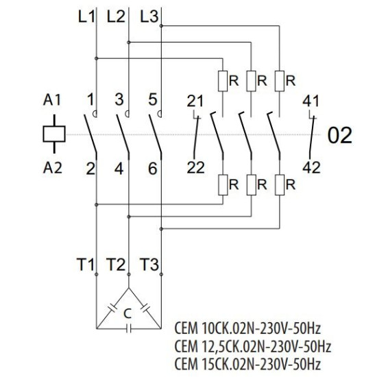 Контактор ETI 004643816 CEM CK 10.02N (10 кВАр 400-440V)